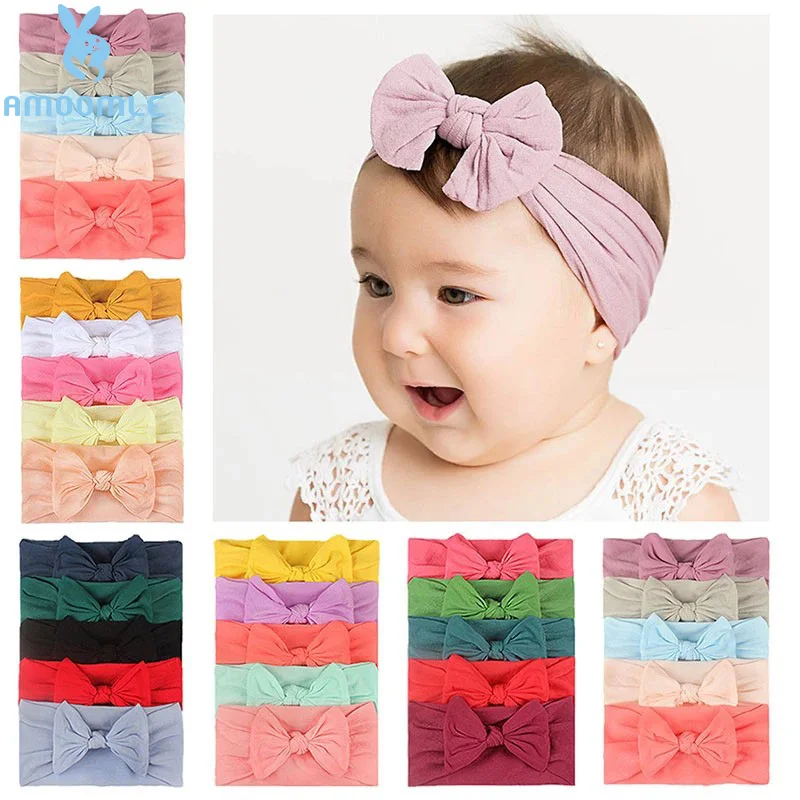 Baby Headband for Child Bowknot Headwear Cables Turban for Kids Elastic Headwrap Baby Hair Accessories