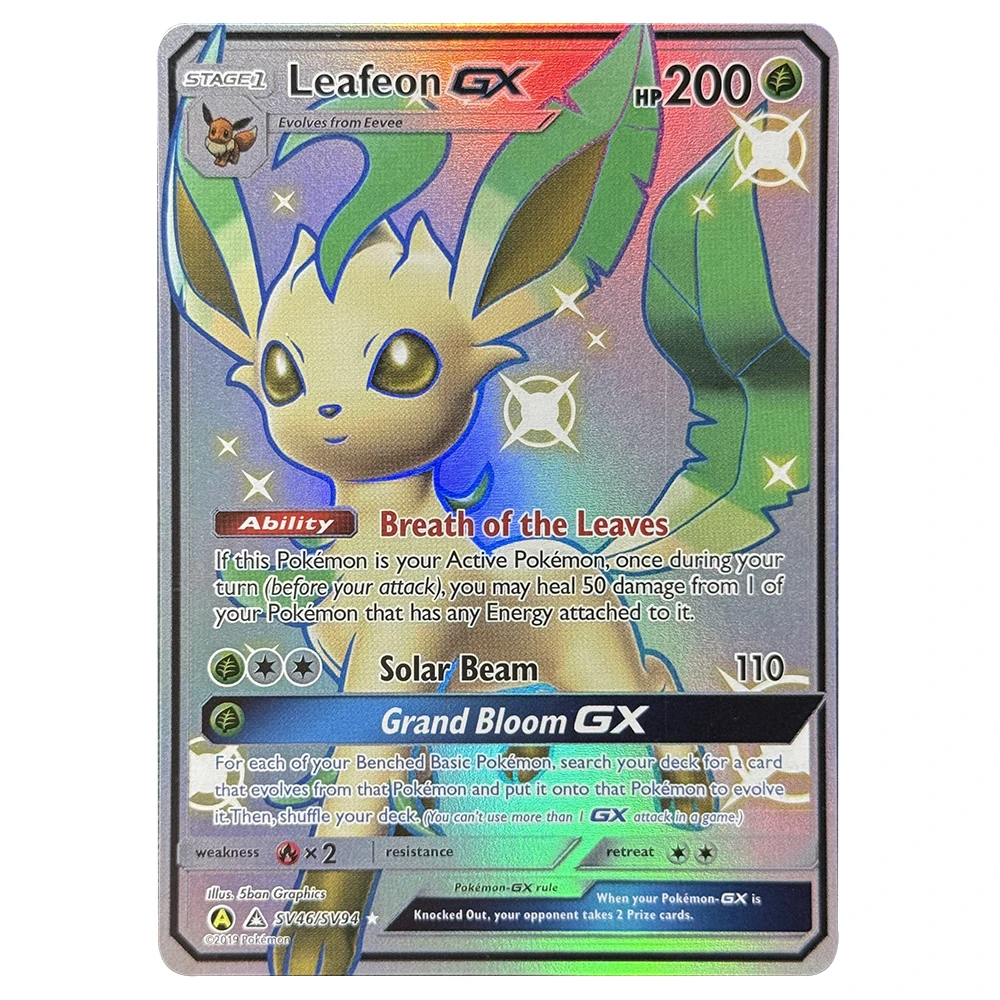 Pokemon Proxy Cards Shining Rayquaza Greninja-GX Leafeon