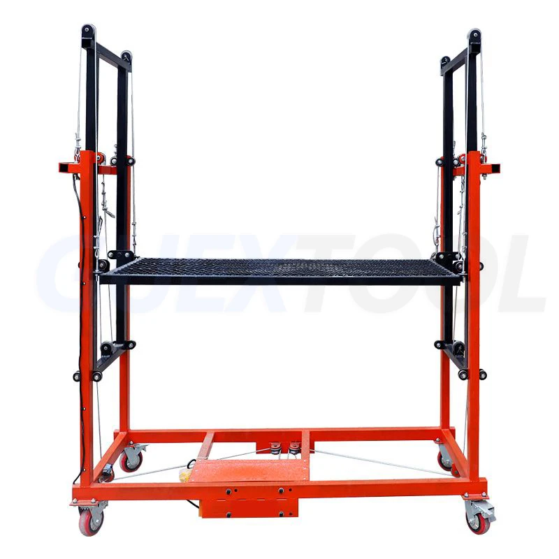 Electric Lifting Scaffolding Automatic Folding Mobile Remote Control Indoor Construction Site Decoration Shelf New Lift Plate