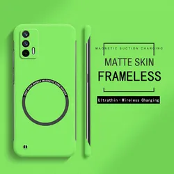 Frameless Magnetic Slim Case with Wireless Charging and Matte Finish for P30 (Green)