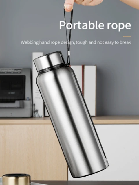 Retro Vacuum Insulated Bottle Keep Liquid Hot/Cold Wide Mouth Thermos  Outdoor Mountaineering Stainless Steel Flask 900/1900ML - AliExpress