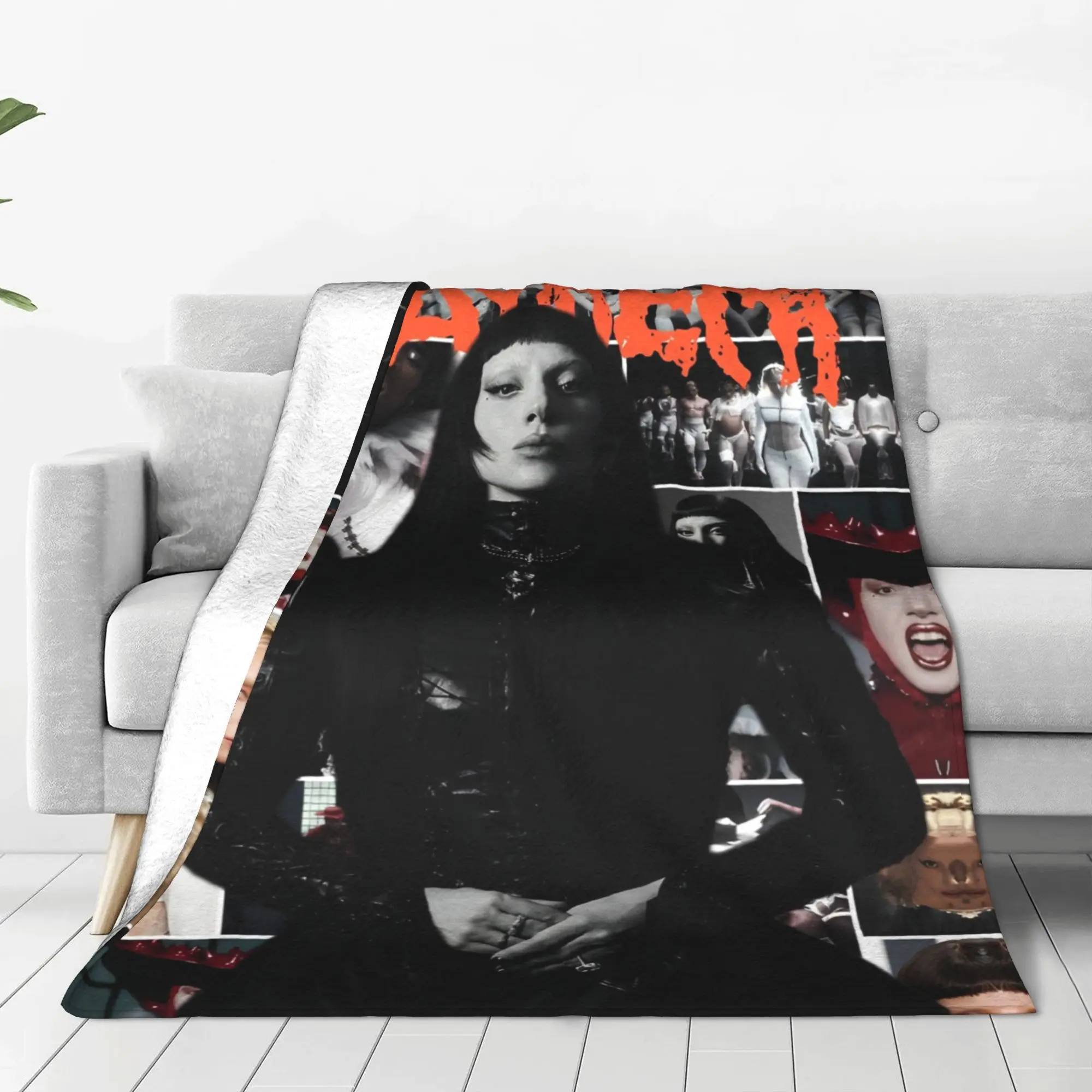 Lady Gaga  Blanket Cover Fleece Mayhem Album Super Warm Throw Blankets for Bedding Couch Bed Rug 2