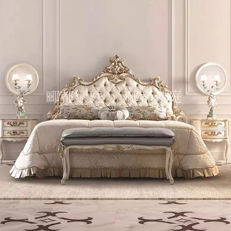 

Nordic Queen Size Bed Multifonction King Modern Luxury Bed Frame Headboard Mattresses Camas De Dormitorio Bedroom Furniture