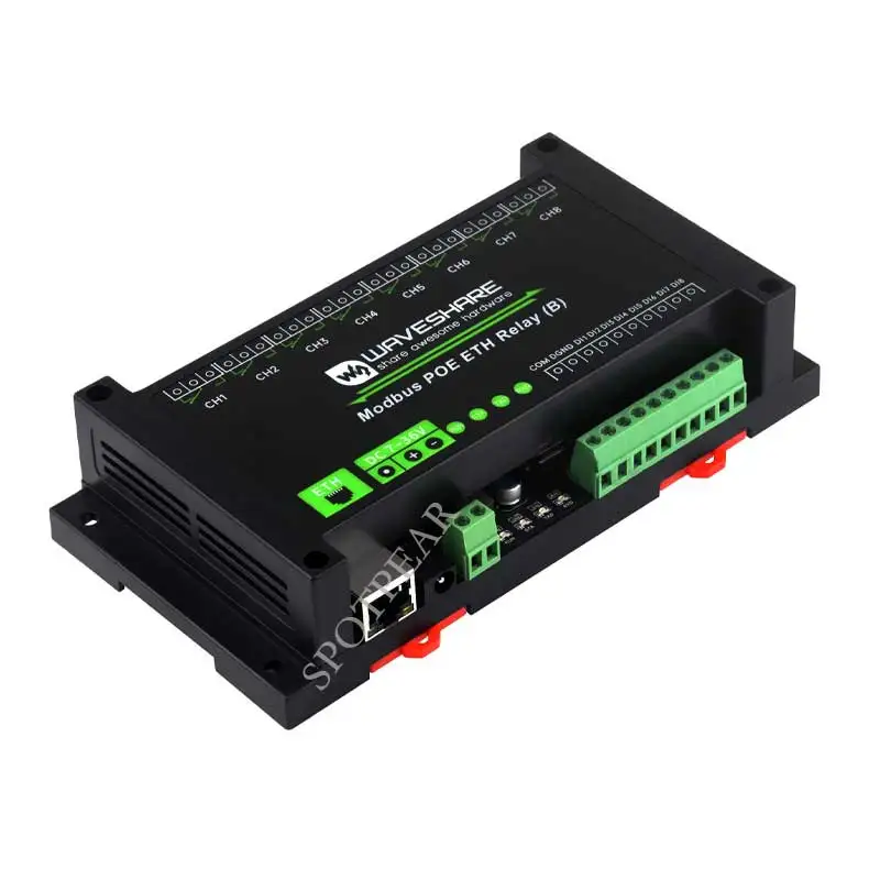 Modbus Relay Industrial Modbus POE ETH RJ45 To 8-Ch Relay B RTU/Modbus TCP-Ethernet For IOT