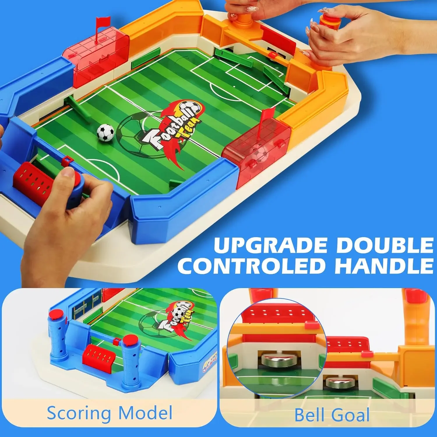 Mini Foosball Table Games for Kids 2024 Fun Tabletop Football Soccer Pinball Game Educational Toy for Indoor Game Family Party 3