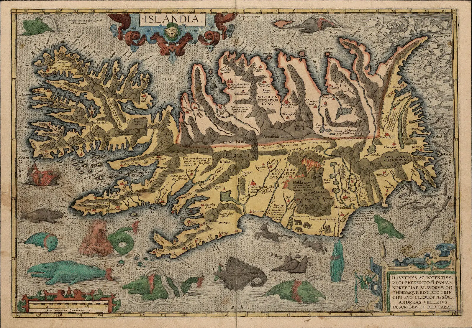 

Map of Iceland/Islandia Art Silk Poster Home Wall Decor