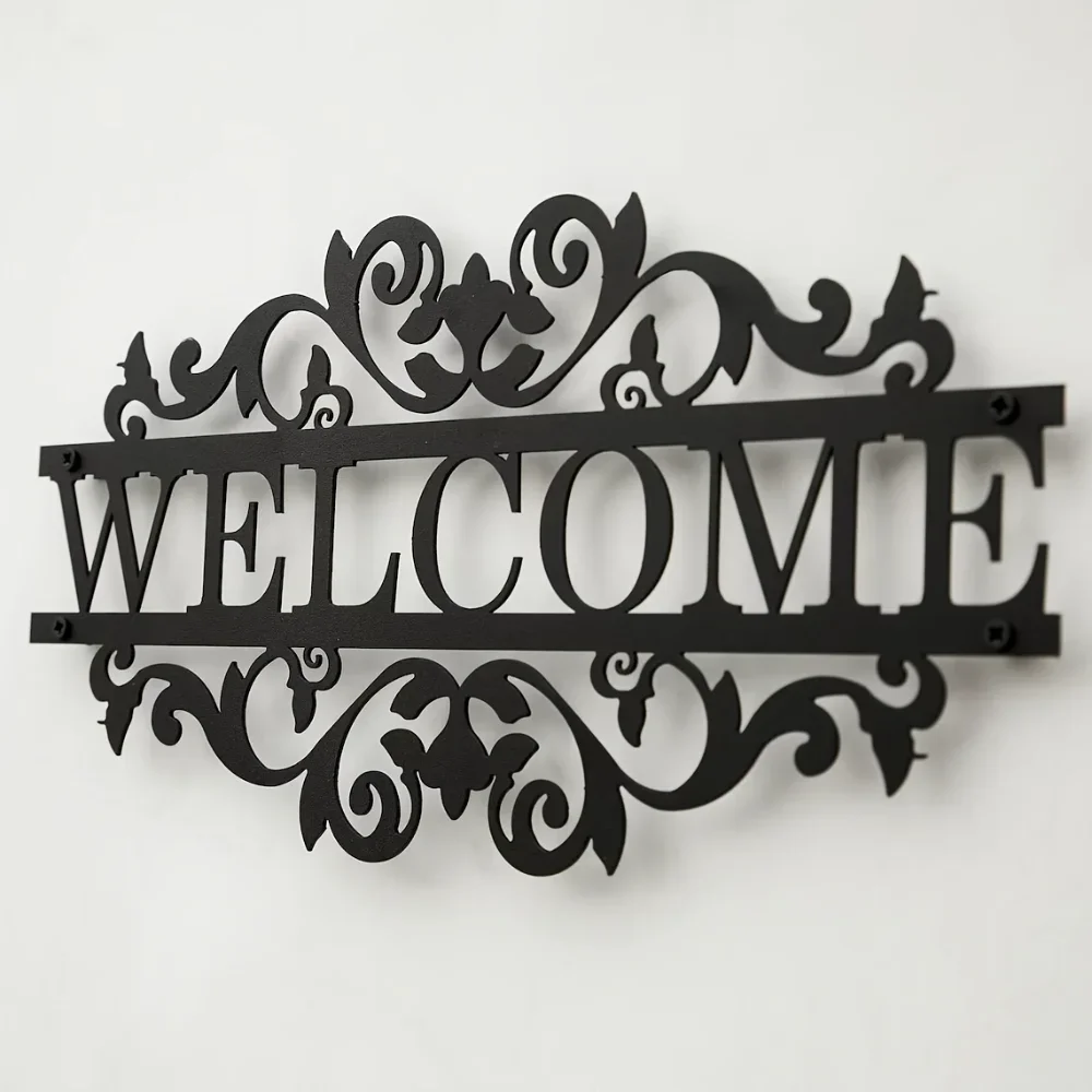 1pc metal decoration welcome sign front porch decoration porch sign metal metal house address house art