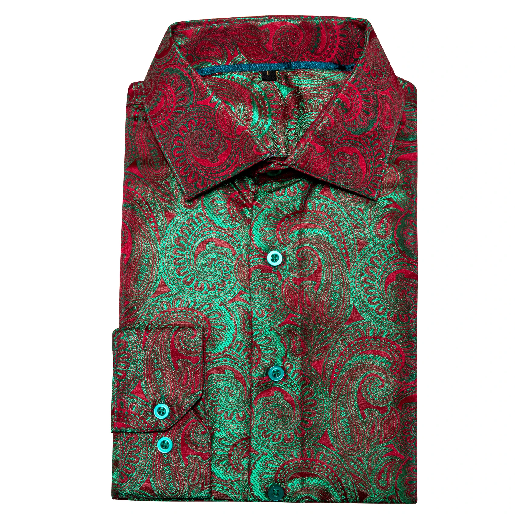 Green Paisley Shirt Emerald Green Dress Shirt Paisley Designer