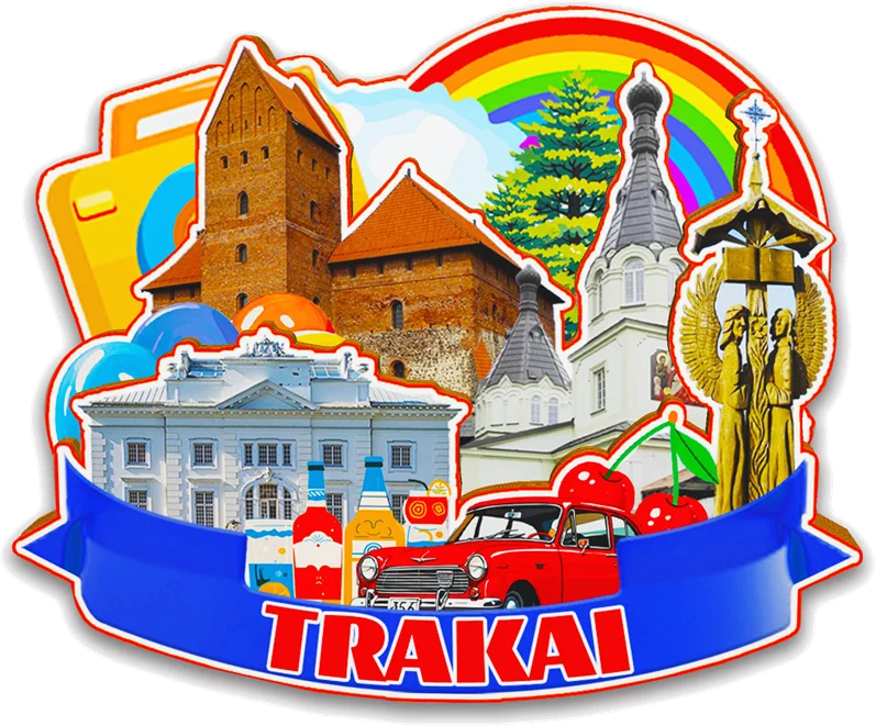 Decorative Magnets for Nida Palanga Klaipeda Kaunas Trakai Vilnius Lithuania City Landmark Travel Souvenirs Fridge Stiker Gifts