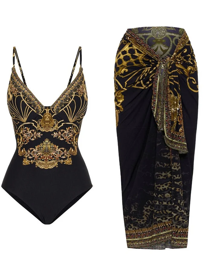 Рисунок 2 - Купальник с 3D цветочным принтом и накидкой