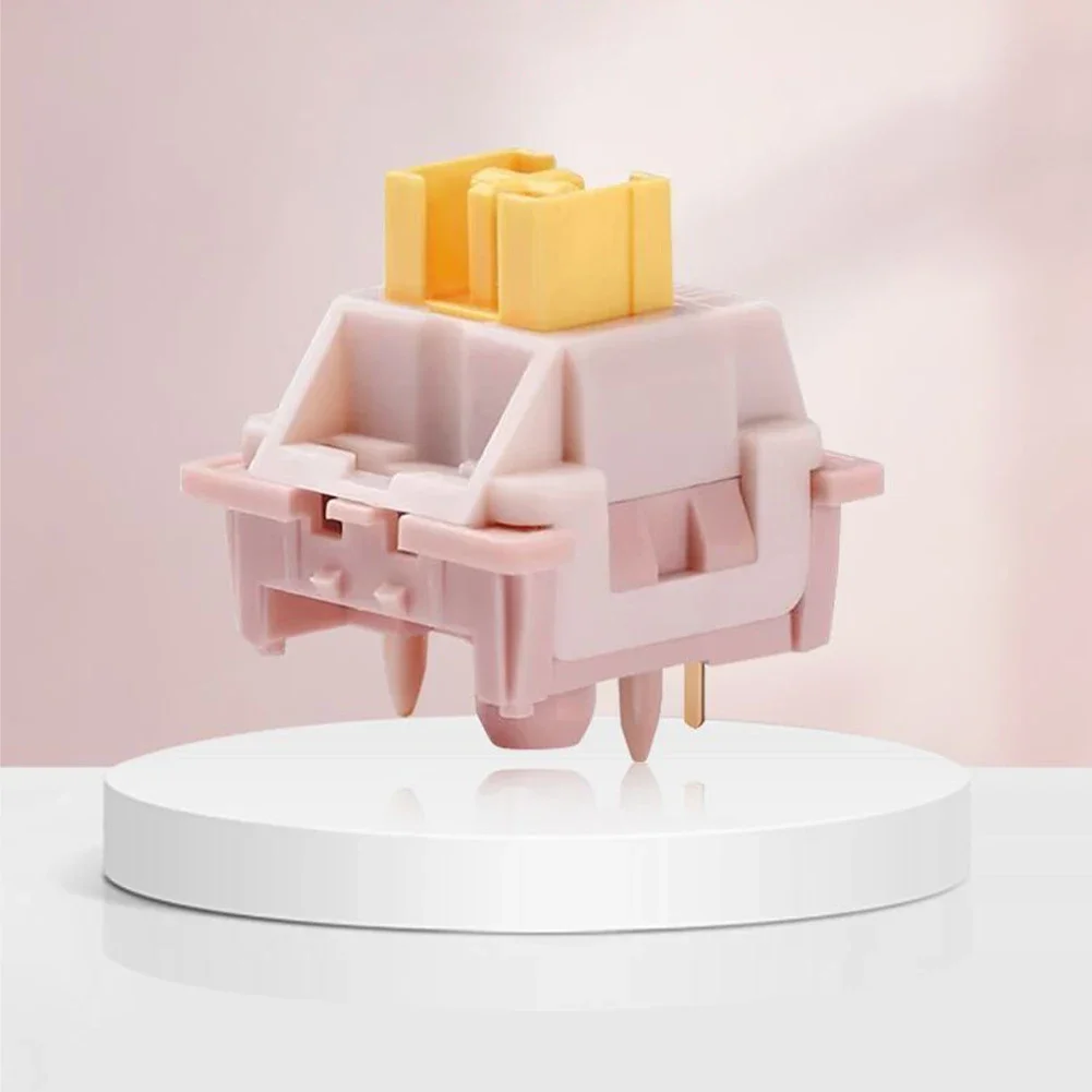 10Pcs Outemu Silent Peach V2 스위치 Lubed 업데이트 Silent Lemon 스위치 기계식 키보드 선형 촉각 3Pin 맞춤형 핫 스왑