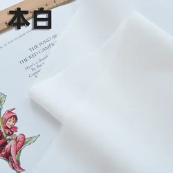 Pure Cotton Fabric in Solid Color - 140x50cm Plain Weave for DIY Craft and Sewing Projects (Original White)