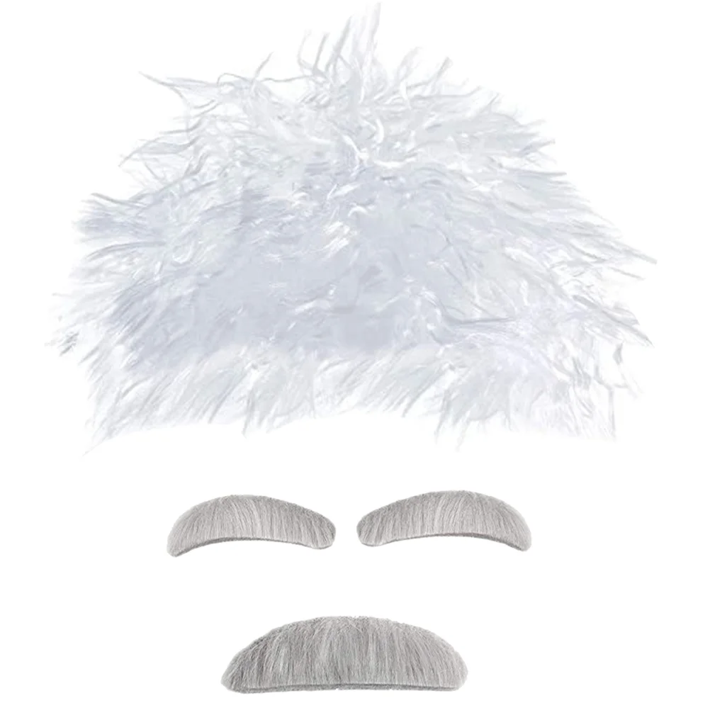 

Professor Mustache Eyebrows Halloween Cosplay Scientist Costume Kit Accessory Prop