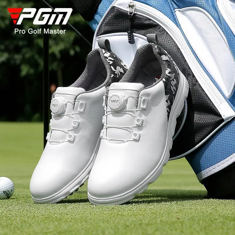 

PGM Golf Shoes Men's Quick Lacing Sports Shoes Super Waterproof Anti Slip Nails XZ285