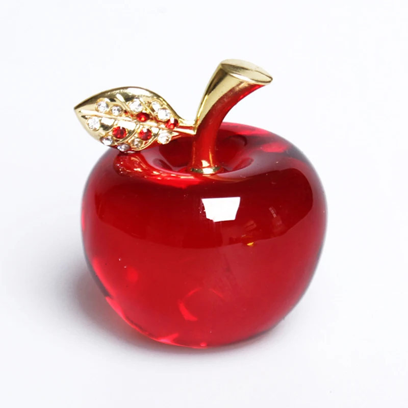 Crystal Apple Creative Gift Festival Decoration Craft Birthday Party Christmas Ornament Car Home Decoration 1pc 50mm 60mm
