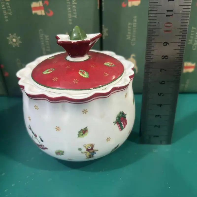 Ceramic Dessert Plates German Cutlery Christmas Cookie Plate Rectangle Mug Salad Dessert Plate Fruit Holder