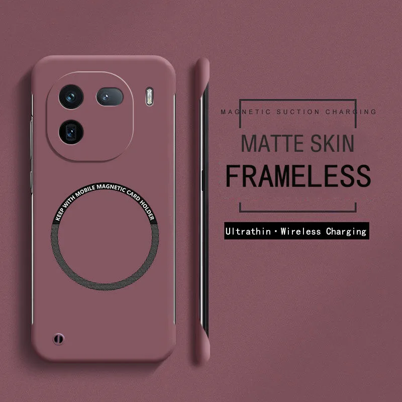 Frameless Magnetic Ultra Slim Wireless Charging Matte Hard Case