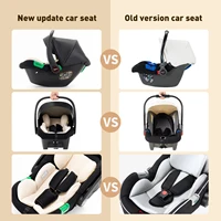 3 en 1 landau poussette Portable luxueux voyage landau haut paysage nouveau-né bébé poussette avec porte-bébé en cuir PU 8