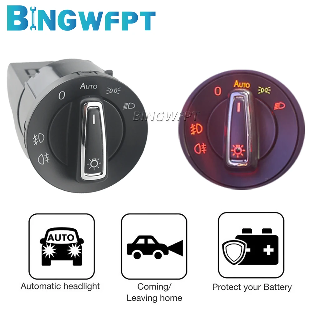 

Для VW AUTO Head светильник Head Lamp Switch светильник Sensor Module Upgrade для Golf Jetta MK5 6 Tiguan Touran Passat Polo Bora