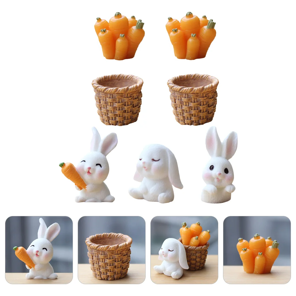 

Easter Decorations Home Lifelike Emulation Rabbit Table Ornament Adornment Animal