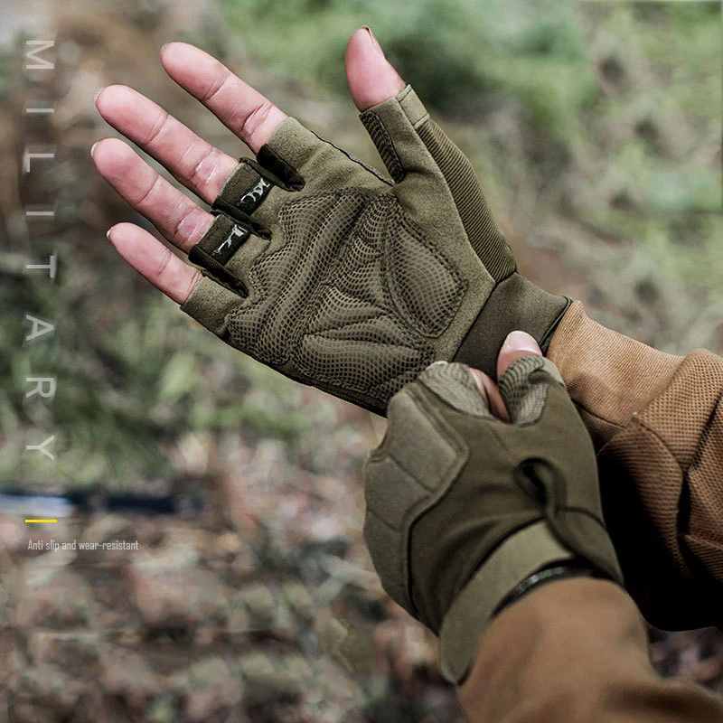 Cycling Gloves Weightlifting Gloves Men Tactical Gloves Half Finger Military Outdoor Riding Weight Lifting Training Protective Gloves Bicycle Exercise Gym