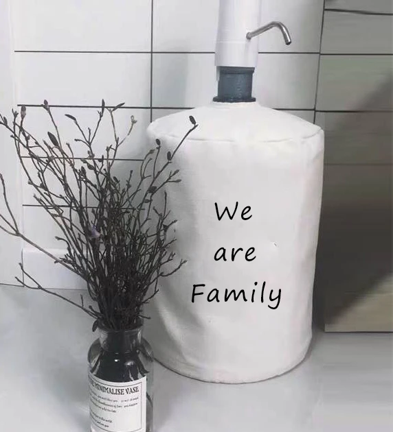 White Letters Water Dispenser Cover Sunscreen Bucket Cover Beautiful and Dustproof Versatile Beige Water Dispenser Dust