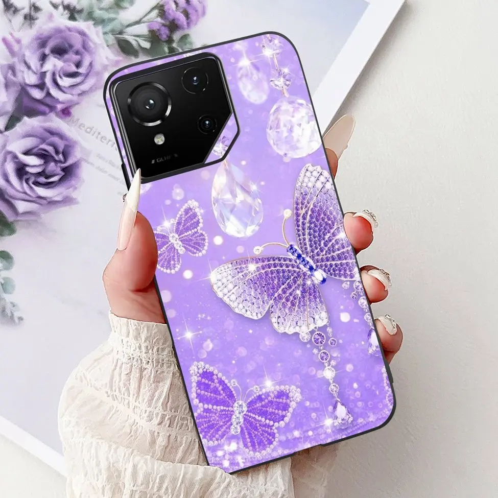 Luxury Cute Cat Silicone Shockproof Bumper Back Cover - Stylish Painted Design