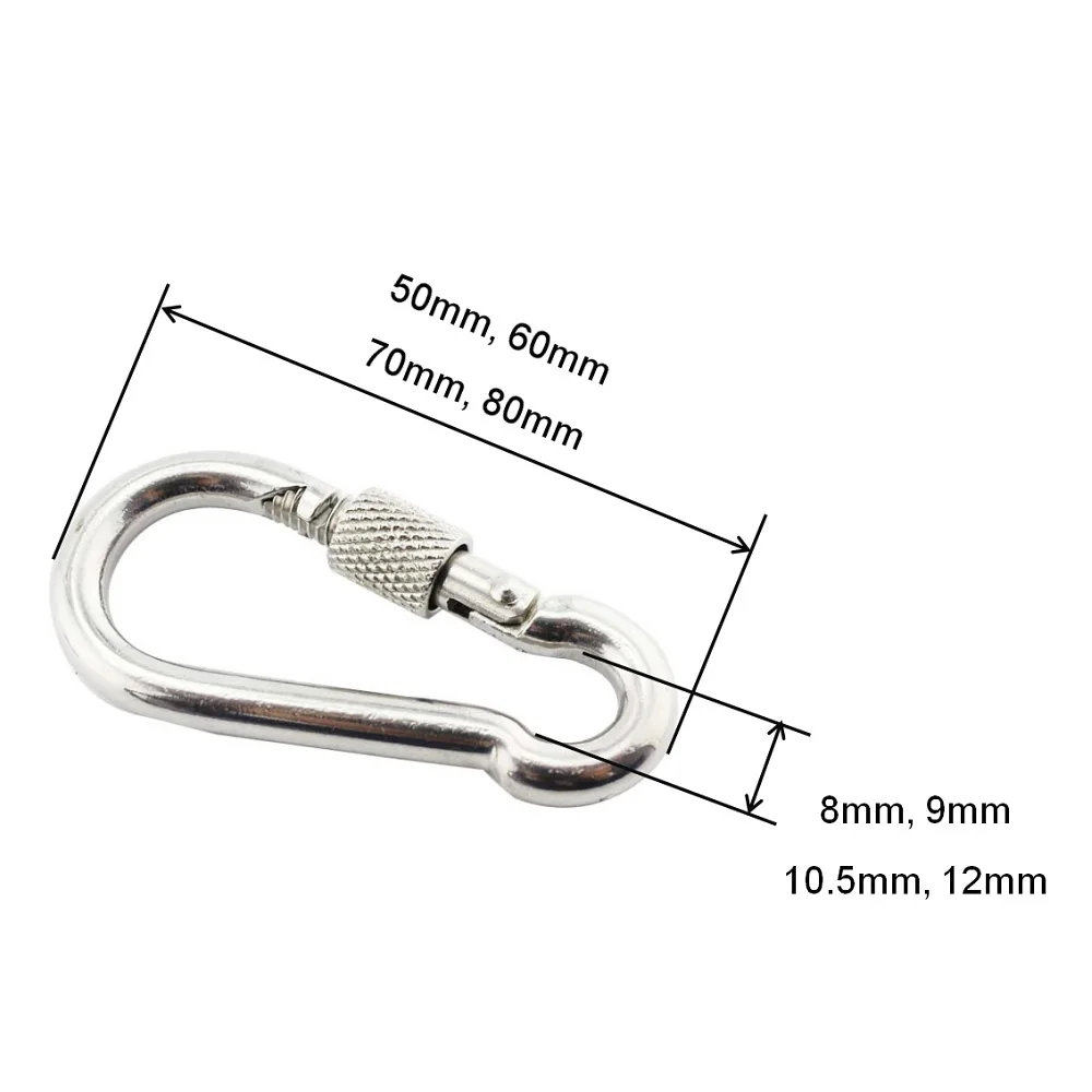 Silver Carabiner Aluminum Screw Lock Clasp,49mm Inner Carabiner Key Ring,bag Carabiner Lock Key Chain,heavy Duty Carabiner Hook Clasp - View #9