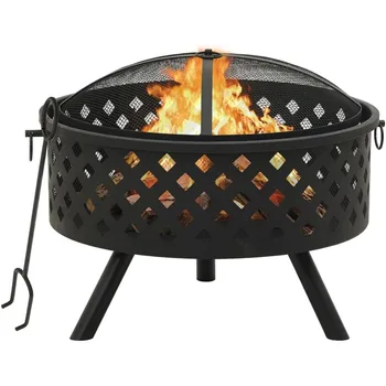 Steel Fire Pit with Poker 1