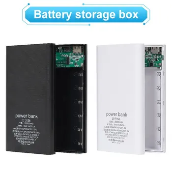 배터리 듀얼 USB Type-C 5V 아이폰 Xiaomi 화웨이에 적합한 DIY18650 배터리 저장 충전 상자 저장 상자 케이스