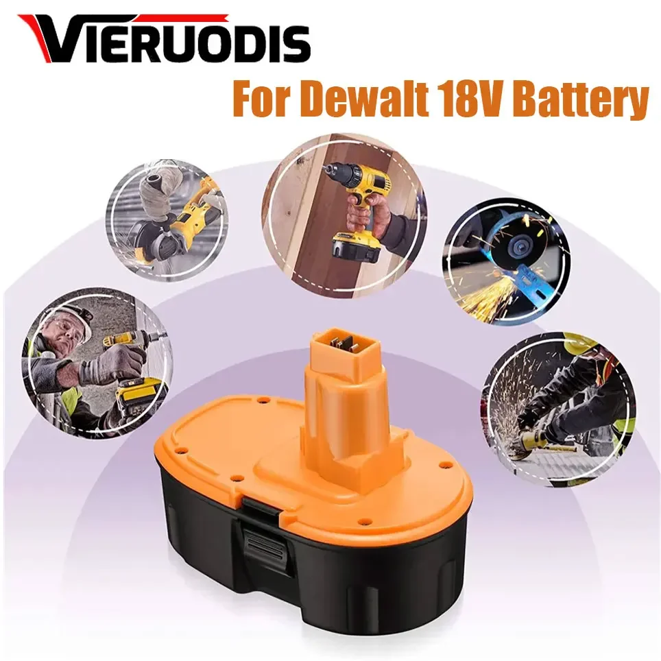 Ni-MH 18V DC9098 DC9096 Replacement Battery for Dewalt