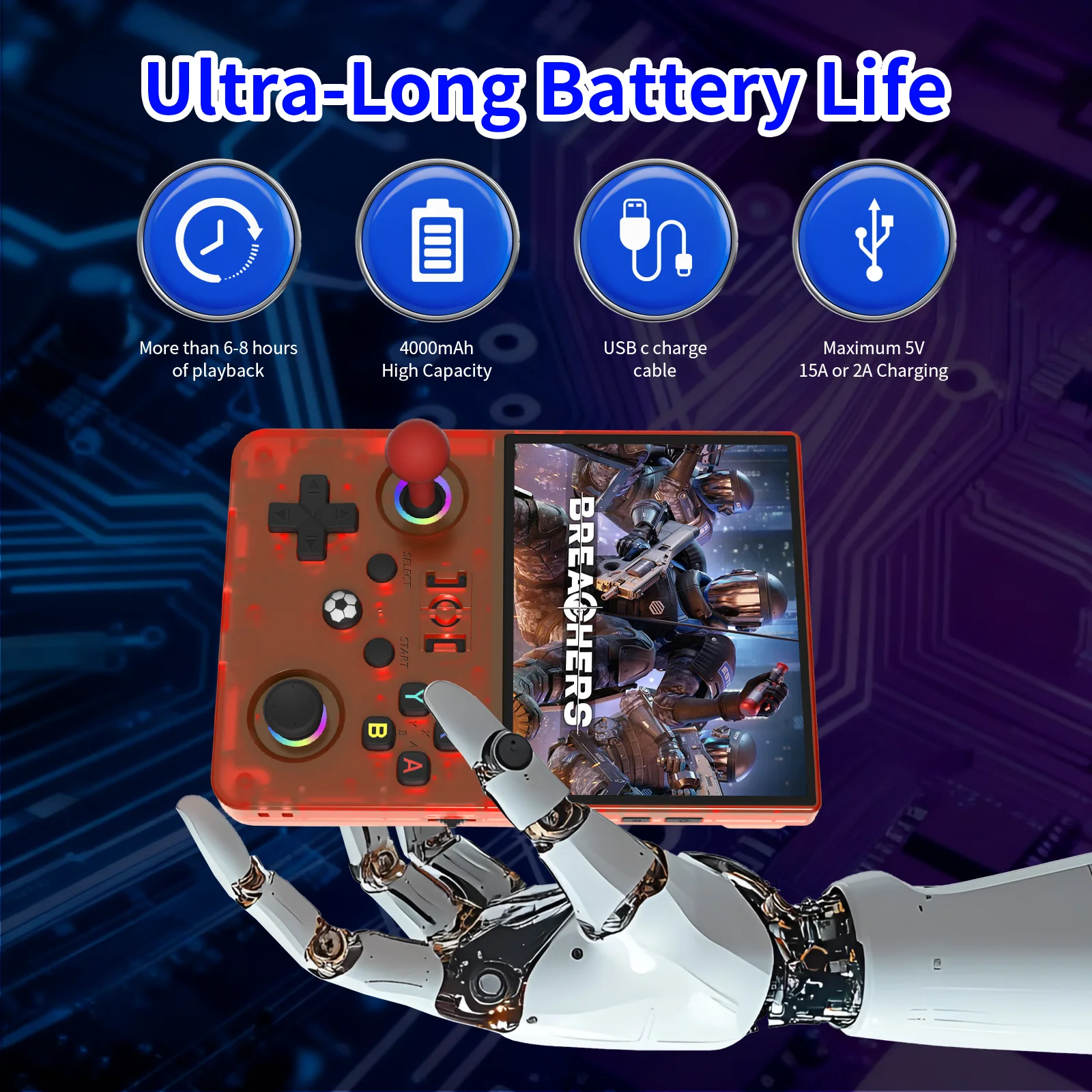 R36 Max2 Retro Handheld Game Console Linux System Ips Player_voghion.com