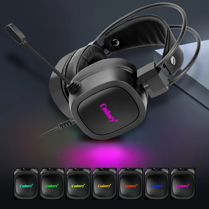 Fones de Ouvido Voz com Fio Microfone para Ps4 Gaming Headset Virtual Surround Sound Gamer Controle Usb Computador 7.1 - Image 2