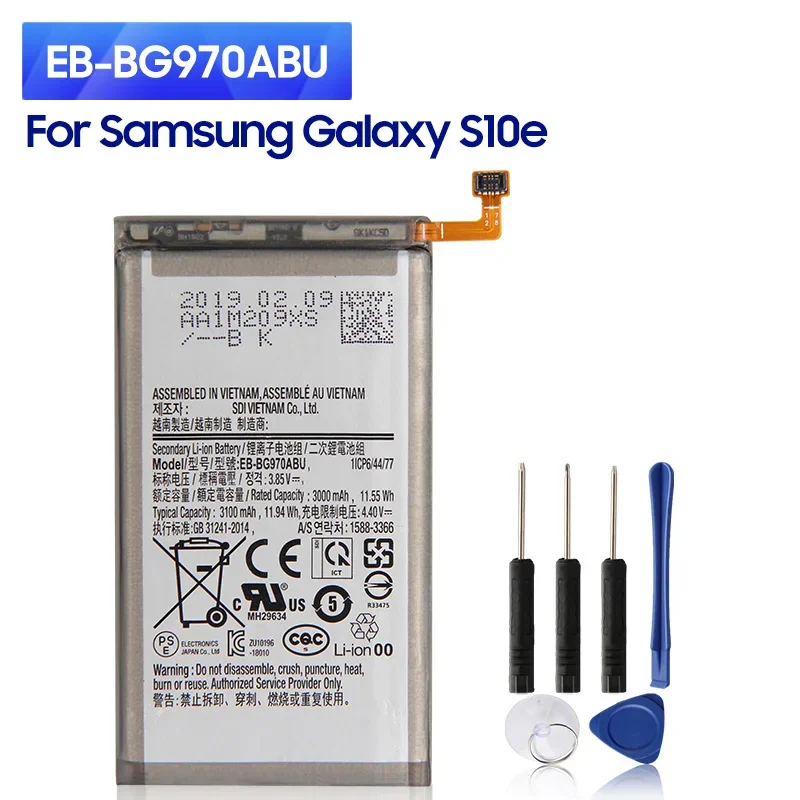 

NEW Replacement Battery EB-BG970ABU For Samsung Galaxy S10e S10E M-G970F/DS SM-G970U SM-G970W Phone Batteries 3100mah