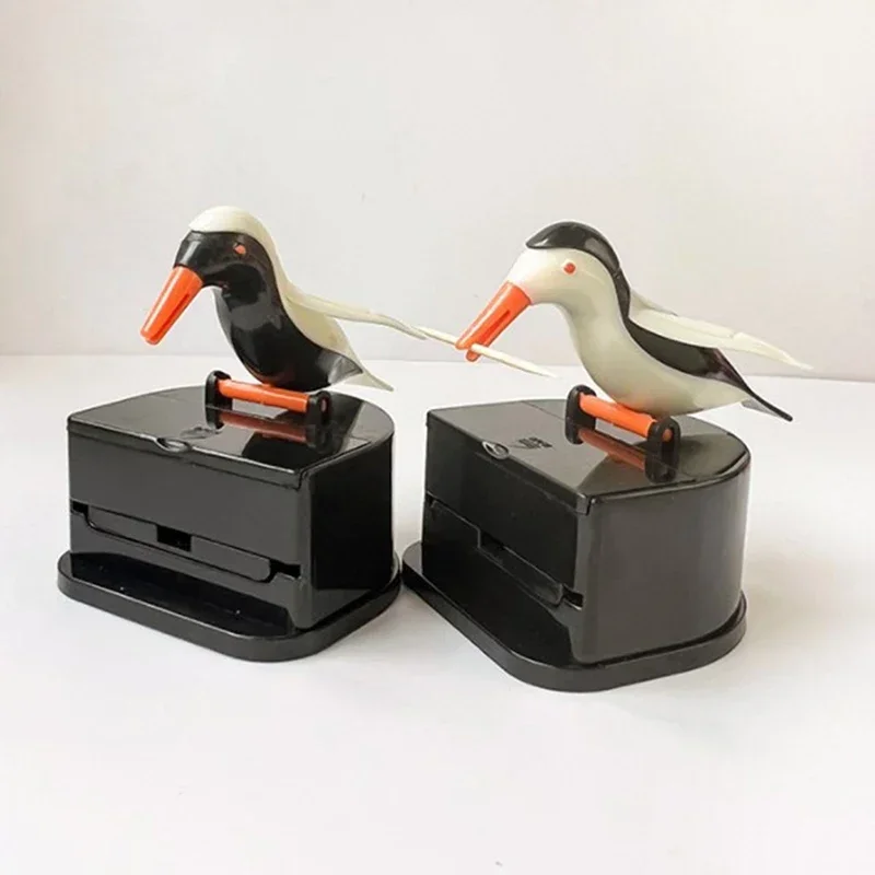 Cute Little Bird Toothpick Container Automatic Toothpick Dispenser Toothpick Holder Home Decor Table Decoration  이쑤시개 디스펜서