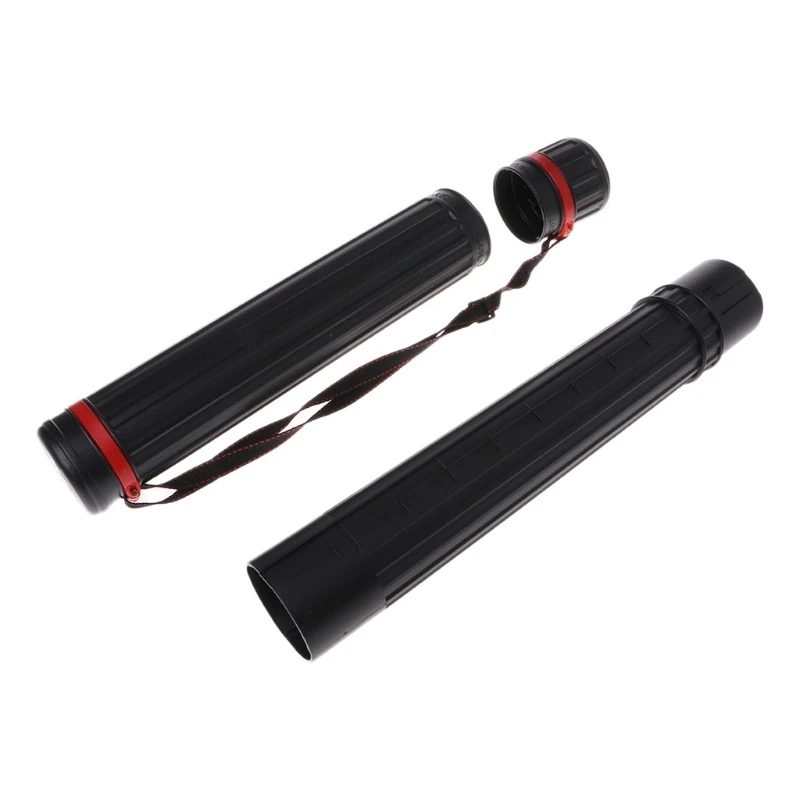 Telescopic Document Storage Tube Flexible Black Scrolls Holder Tube