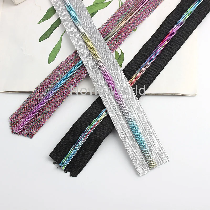 30-100 Yards 32mm Rainbow Nylon Teeth Zipper Colorful Long Zippers Coil Bag Luggage Decor Repair Zip DIY Bag Sewing Accessories