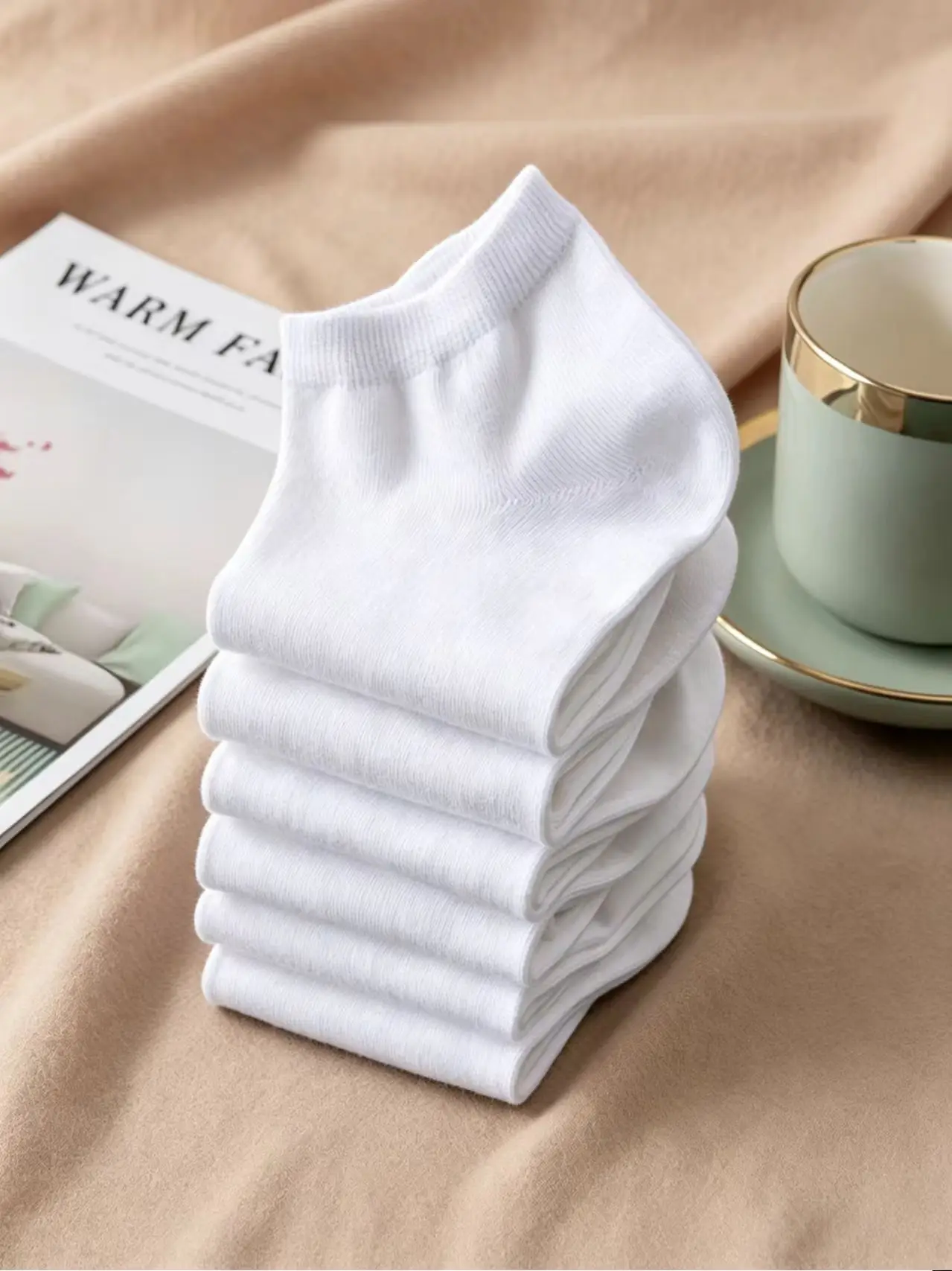 Women's Solid Color Casual No-Show Socks - Soft, Comfortable & Breathable