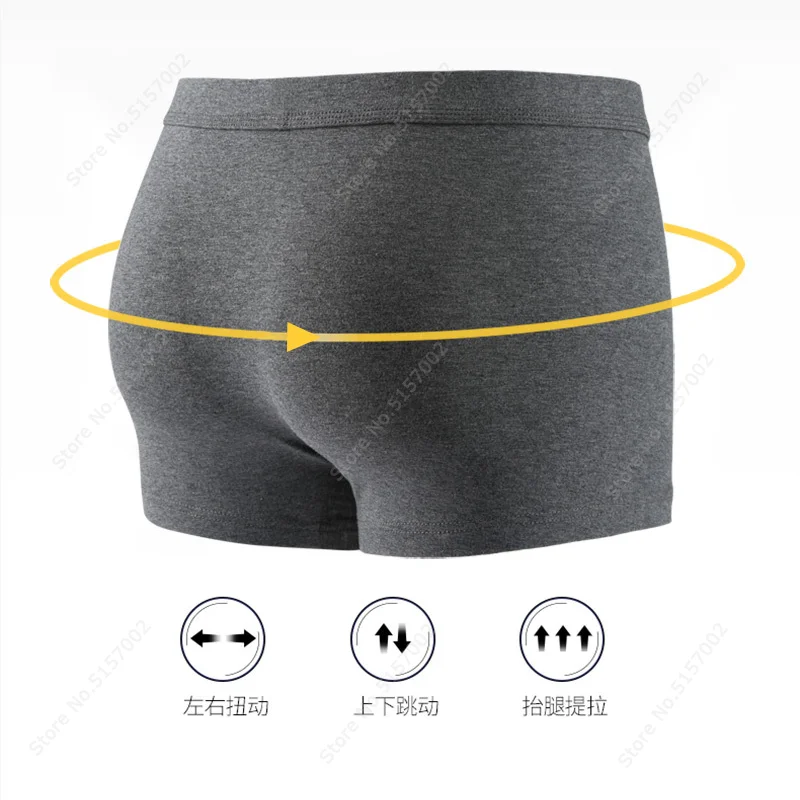 Youpin Men's Underwear Solid Color Boxershorts Cotton Plus Size Boxer Men Shorts Breathable Soft Male Panties Man Underpant 3pcs men boxer shorts