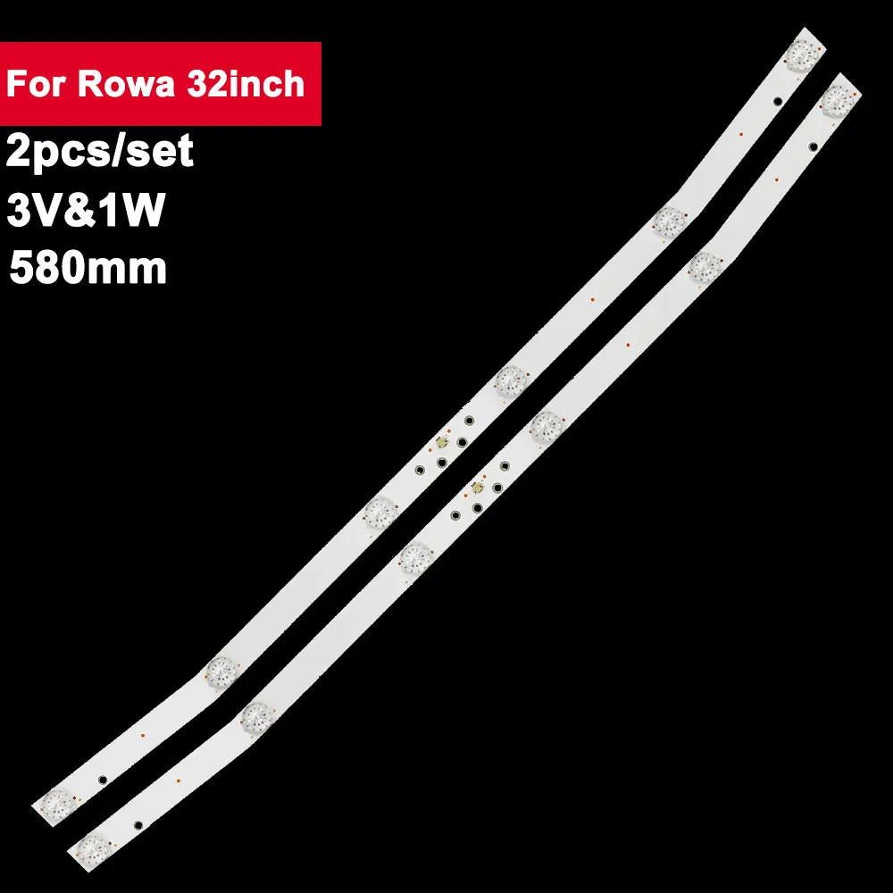 2pcs/set 580mm Led Tv Backlights Bar For Rowa 32inch JL.D32061330-114ES-M E32DM1000 ETV3217 3V TV Repair BBK 2pcs 1tv for 32 lcd tv jl d32061330 004as m 4c lb320t jf4 4c lb320t gy6 4c lb320t jf3 t32d16dh 01b t32d16dh 01w