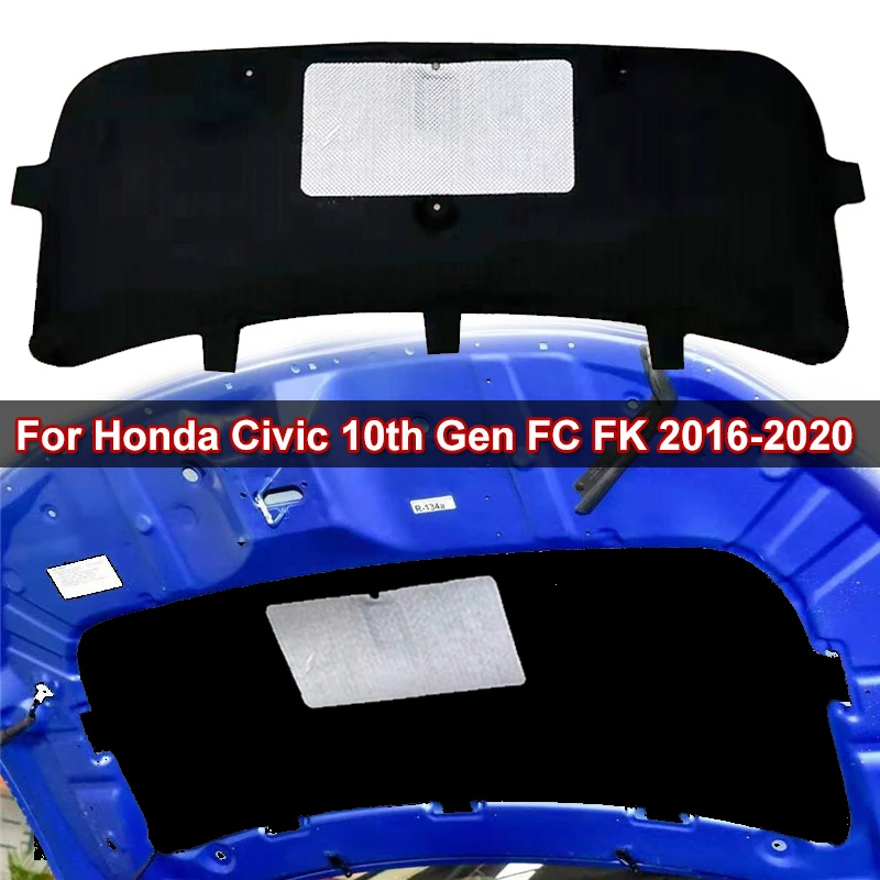 

Car Engine Hood Sound Insulation Cotton Heat Insulation Pad for Honda Civic 10th Gen FC FK 2016-2020