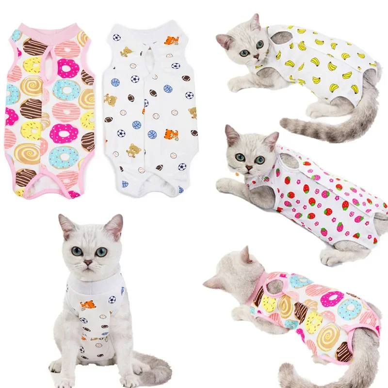 

Cat Anti-lick Recovery Clothing After Surgery Breathable Pet Vest Kitten Sterilization for Small Cats Dogs Puppy Weaning Clothes