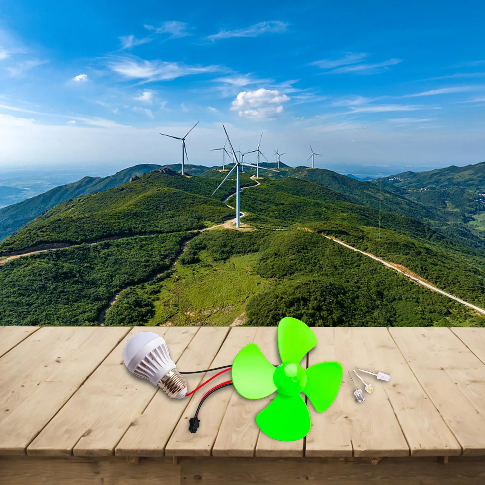 Blades Mini Wind Turbine Motor ABS Metal Features High Reliability Package Contents Experiment Package Contents