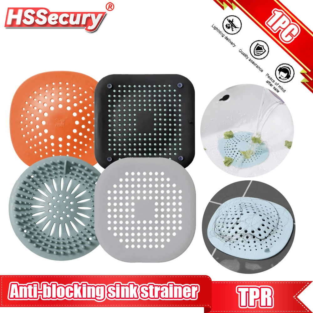 Sink Filter Shower Drain Catcher Hair Drain Catcher Sink Strainer Hair Drain Filter Floor Drain Filter Floor Drain Hair Filter Floor Drain Hair Catcher Drain Hair Catcher Hair Filter Sink Anti-blocking Strainer Bathtub Shower Floor Drain Stopper Silicone Kitchen Deodorant Plug Bathroom Accessories