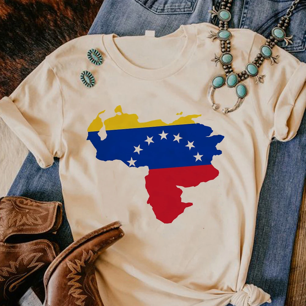 

Venezuela t shirt women designer Y2K t shirt girl comic harajuku clothing