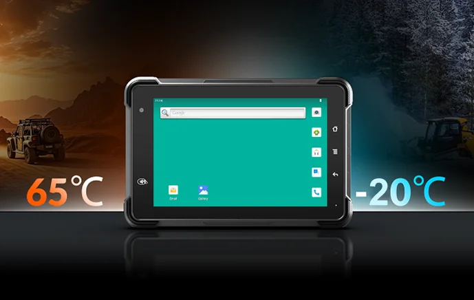 7인치 러기드 광산용 차량 태블릿 (4개의 AHD 카메라 입력, CAN 버스, GNSS, 4G 외부 안테나 옵션, 중장비 안전 기능 포함)
