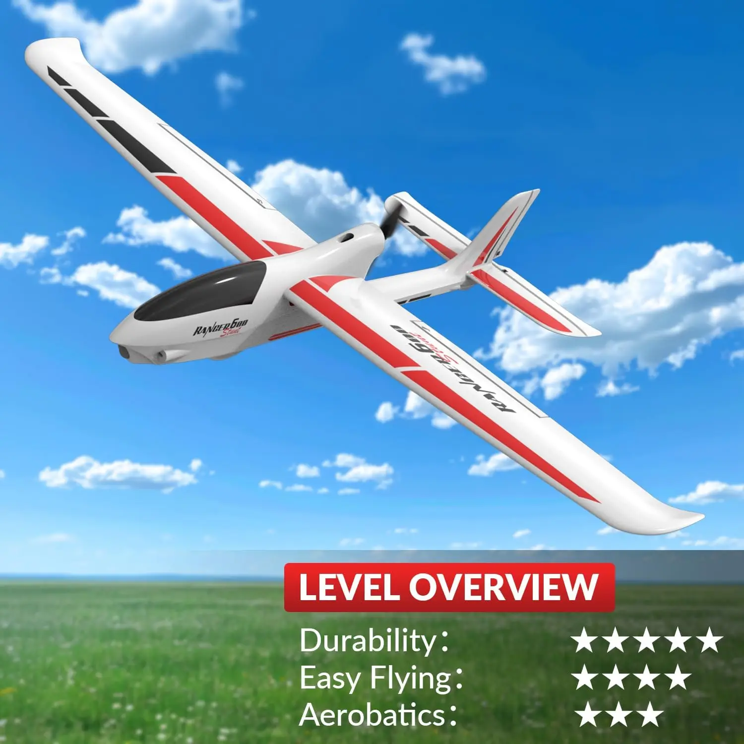 Avion RC P51 Mustang 2.4GHz 3CH Fighter Plane avec Gyro