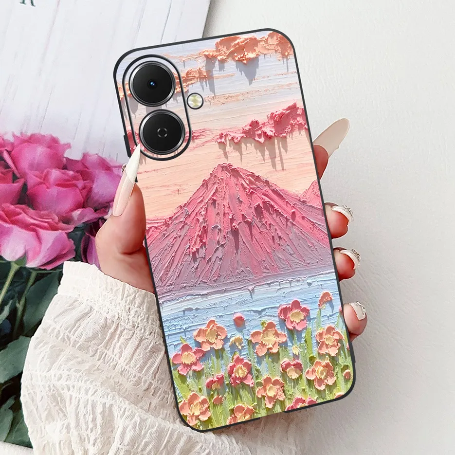 Stylish Painted Soft Silicone Phone Case - Vibrant Design Back Cover