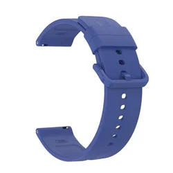 Silicone Bracelet Strap for Smartwatches - 22mm Band, Color 2 (Midnight Blue)