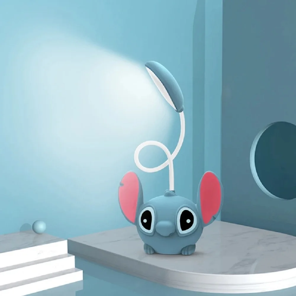 Hot Toys Lilo & Stitch Led Desk Lamp With Pencil Sharpener Foldable Light Cute Desk Lamp Usb Recharge Light Gift From Classmates 4